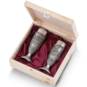 Artina SKS Бокалы для пива "Шедевры" в деревянной коробке 12152А (олово 95%)