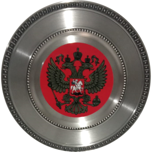 Artina SKS Тарелка декоративная "Герб России" 16745g (олово 95%)